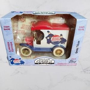 PEPSI COLA FORD GOODYEAR COLLABRATION 1912 MODEL T GEARBOX TOYS COIN BANK NIB